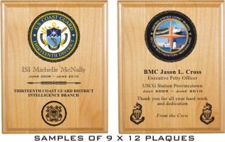 9X12 Plaque Samples