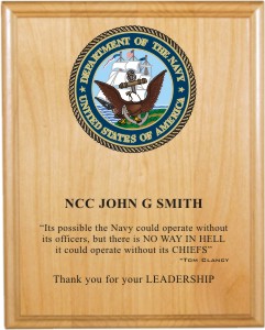 8X10 Color Laser Combination Plaque